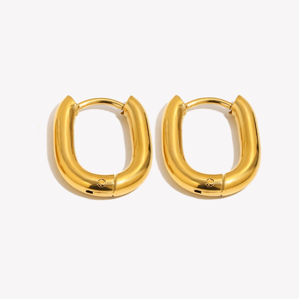 Mini O-Shape Huggie Hoop Earrings – Waterproof 18K Gold Plated Earrings | Ezra Gems