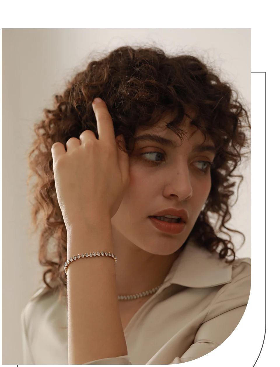 Clear Gemstone Tennis Necklace