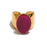 Stone Wide Band Ring