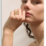 Geometric Cast Adjustable Ring
