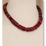 Amber Resin Bead Statement Necklace – Waterproof 18K Gold Plated Necklace | Ezra Gems