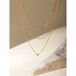 Three Layer Y Shape Necklace – Waterproof 18K Gold Plated Necklace | Ezra Gems