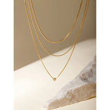 Three Layer Y Shape Necklace – Waterproof 18K Gold Plated Necklace | Ezra Gems