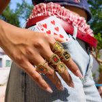 Statement Heart Enamel Ring - Rings