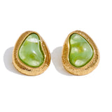 Candy Color Resin Heart Stud Earrings