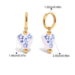 Dainty Ceramic Hoop Earrings - Diana - Earrings