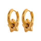 Star Moon Heart Huggie Hoop Earrings