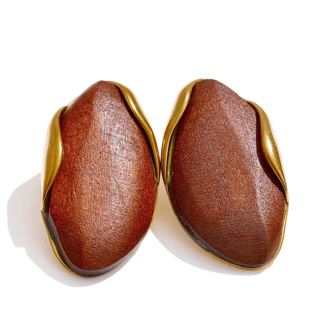 Resin Geometric Stud Earrings