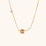 Sparkling Zircon Initial Necklace – Waterproof 18K Gold Plated Necklace | Ezra Gems
