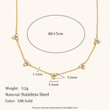 Zircon Butterfly Flower Pendant Necklace – Waterproof 18K Gold Plated Necklace | Ezra Gems