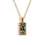 Tarot Card Pendant Necklace – Waterproof 18K Gold Plated Necklace | Ezra Gems