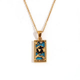 Tarot Card Pendant Necklace – Waterproof 18K Gold Plated Necklace | Ezra Gems