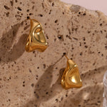 Geometric Trapezoid Creole Hoop Earrings – Waterproof 18K Gold Plated Earrings | Ezra Gems