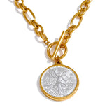 Angel Pendant Toggle Necklace