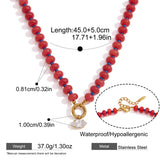 Natural Stone Bead Pendant Necklace