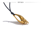 Conch Shell Leather Pendant Necklace
