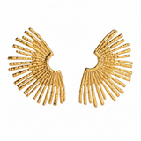 Half Sun Statement Stud Earrings