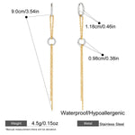 Long Two Tone Tassel Earrings – Waterproof 18K Gold Plated Earrings | Ezra Gems