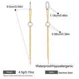 Long Two Tone Tassel Earrings – Waterproof 18K Gold Plated Earrings | Ezra Gems