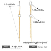 Long Two Tone Tassel Earrings – Waterproof 18K Gold Plated Earrings | Ezra Gems