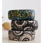 Wide Acrylic Resin Statement Bangle – Waterproof 18K Gold Plated Bracelet | Ezra Gems