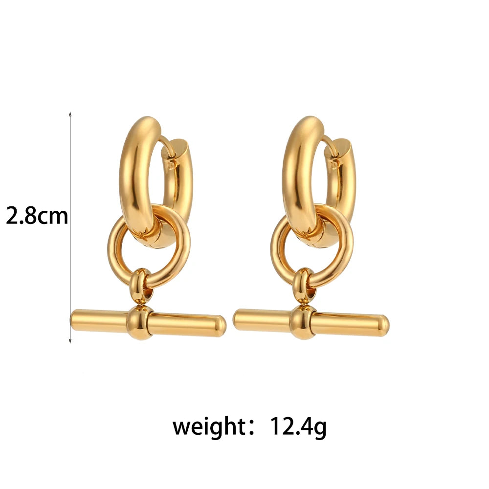 Minimalist T-Bar Pendant Necklace – Waterproof 18K Gold Plated Necklace | Ezra Gems