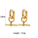 Minimalist T-Bar Pendant Necklace – Waterproof 18K Gold Plated Necklace | Ezra Gems