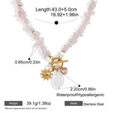 Resin Zircon Pendant Necklace
