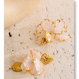 Fairy Resin Flower Petal Drop Earrings
