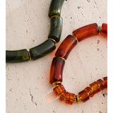 Amber Resin Bead Statement Necklace – Waterproof 18K Gold Plated Necklace | Ezra Gems