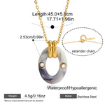 Vintage Resin Heart Pendant Necklace – Waterproof 18K Gold Plated Necklace | Ezra Gems