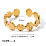 Mixed Link Open Stacking Ring – Waterproof 18K Gold Plated Ring | Ezra Gems