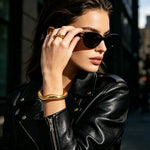 Liquid Wave Open Cuff Bracelet – Waterproof 18K Gold Plated Bracelet | Ezra Gems