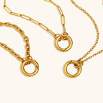 DIY O-Spring Buckle Chain Necklace – Waterproof 18K Gold Plated Necklace | Ezra Gems
