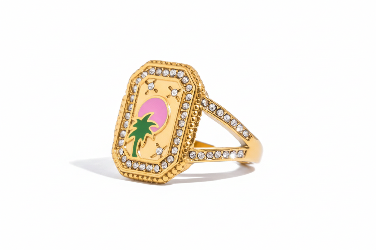 Tropical Palm Tree Ring - Rings