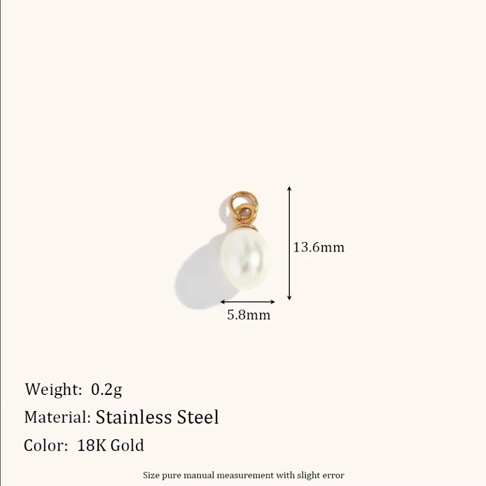 Asymmetric Pearl Charm Hoop Earrings – Waterproof 18K Gold Plated Earrings | Ezra Gems
