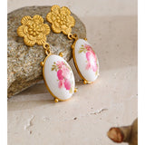 Summer Resin Flower Drop Earrings