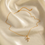 Baguette Zircon Cross Pendant Necklace – Waterproof 18K Gold Plated Necklace | Ezra Gems