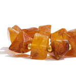 Amber Resin Geometric Bead Chain Bracelet – Waterproof 18K Gold Plated Bracelet | Ezra Gems