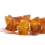 Amber Resin Geometric Bead Chain Bracelet – Waterproof 18K Gold Plated Bracelet | Ezra Gems