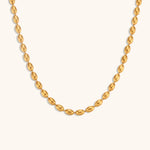 Oval Bead Clavicle Chain Necklace – Waterproof 18K Gold Plated Necklace | Ezra Gems