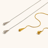 Waterdrop Pendant Chain Necklace – Waterproof 18K Gold Plated Necklace | Ezra Gems