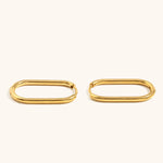 Classic Stainless Steel Hoop Earrings – Waterproof 18K Gold Plated Earrings | Ezra Gems