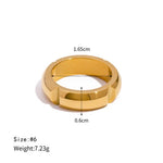 Zircon Shell Chubby Dome Ring – Waterproof 18K Gold Plated Ring | Ezra Gems