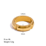 Zircon Shell Chubby Dome Ring – Waterproof 18K Gold Plated Ring | Ezra Gems