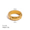 Zircon Shell Chubby Dome Ring – Waterproof 18K Gold Plated Ring | Ezra Gems