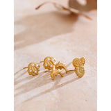 Ocean Shell & Dolphin Stud Earring Set of 3