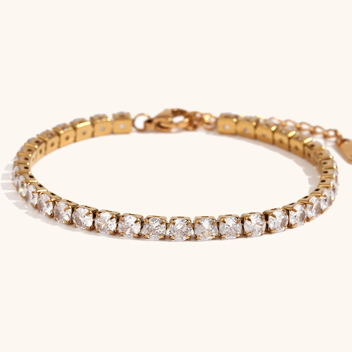 AAA Zircon Tennis Jewelry – Waterproof 18K Gold Plated Necklace and Bracelet | Ezra Gems