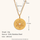 Star Glow Ray Pendant Necklace – Waterproof 18K Gold Plated Necklace | Ezra Gems