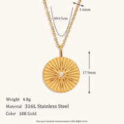 Star Glow Ray Pendant Necklace – Waterproof 18K Gold Plated Necklace | Ezra Gems